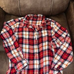 Joules Red and White Plaid Shirt